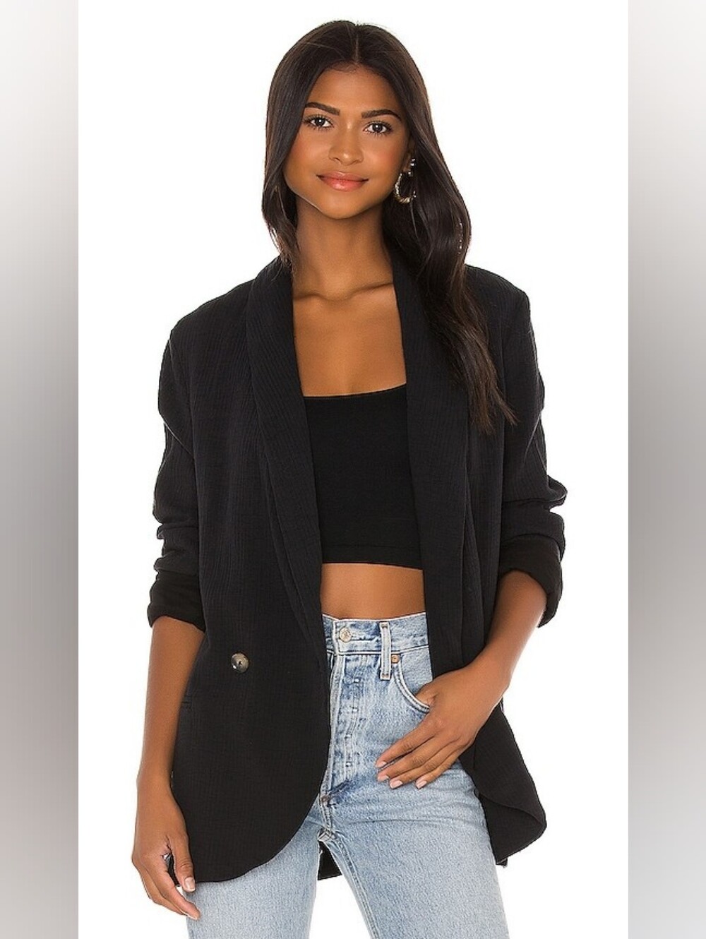 Free People 100% Cotton Rowan Blazer